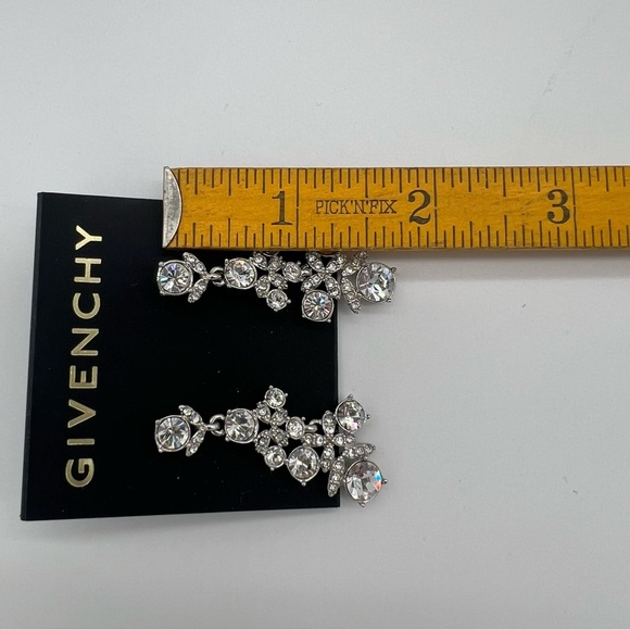 Givenchy Signed Crystal Necklace & Earring Set – Silver Tone - Picture 10 of 11